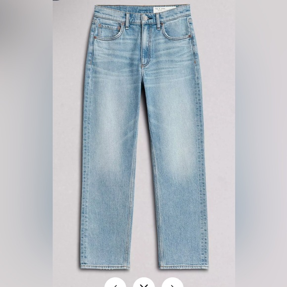 Rag & Bone Harlow Mid-Rise Straight Leg Jeans - Picture 2 of 7